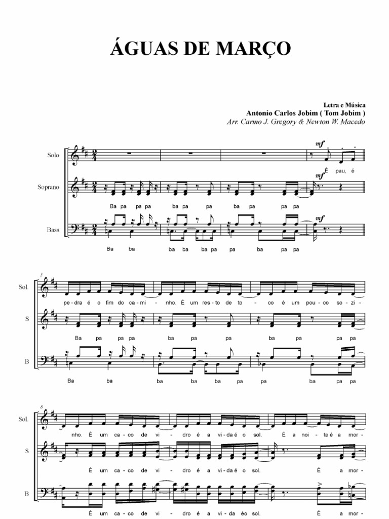 Analise O Trecho Da Musica Aguas De Marco