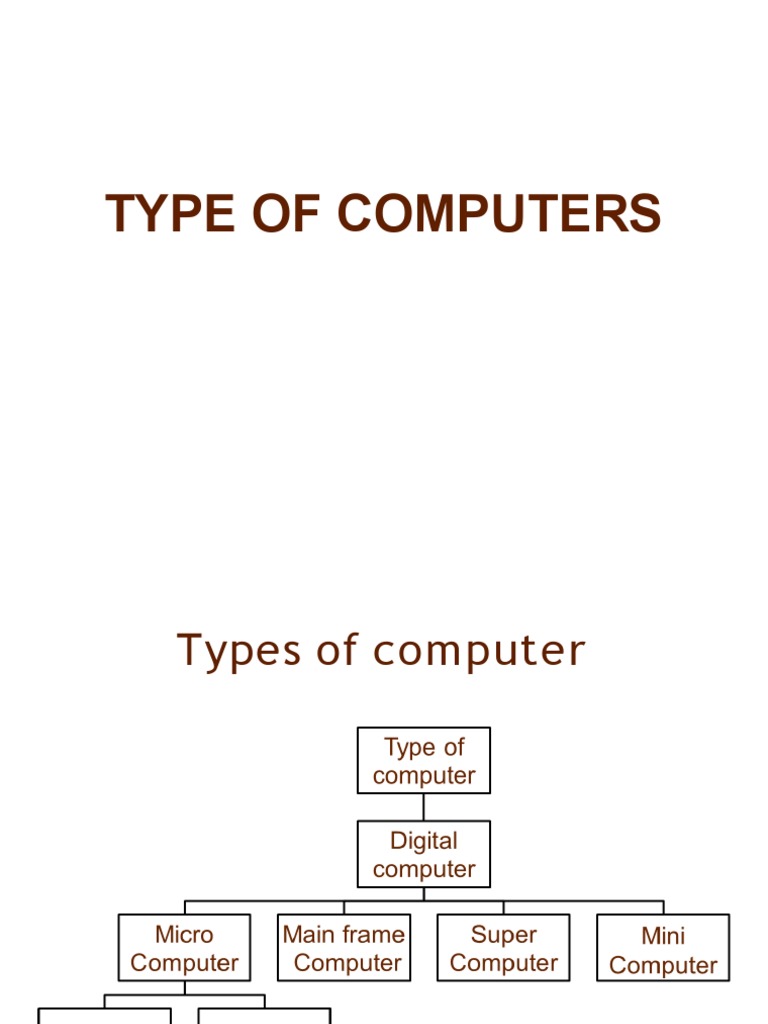 Classification of Computer | PDF