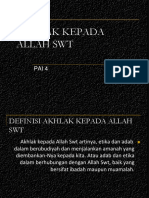 Akhlak Kepada Allah SWT