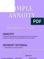 Understand simple annuity definition and formulas