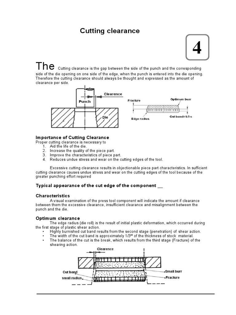 04 Cutting Clearance PDF Sheet Metal Classical Mechanics