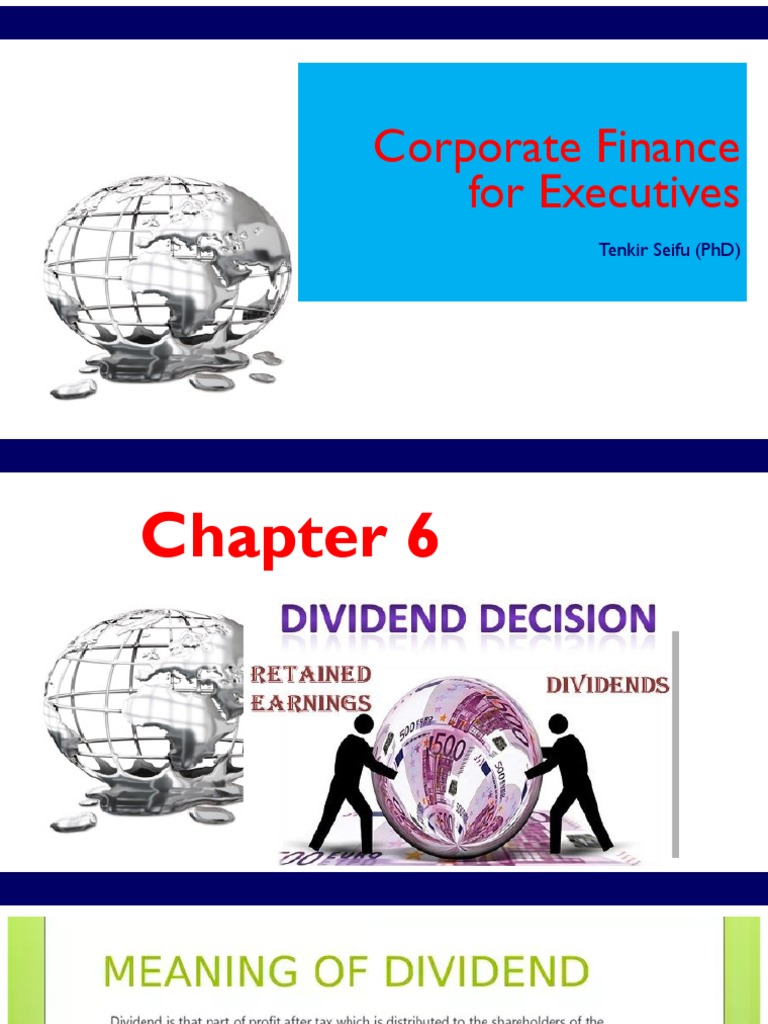 Chap 6 Dividend Decision Revised Pdf Dividend Stocks