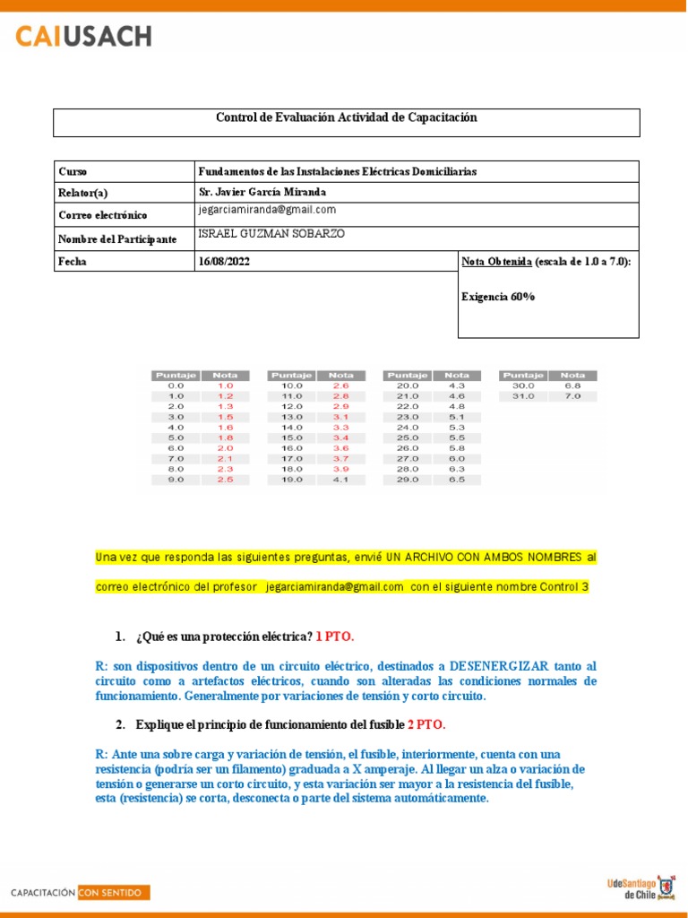 Control 3 Israel Guzman Sobarzo Cai Usach Pdf Fusible