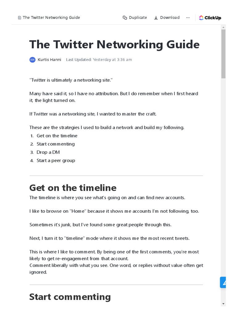 The Twitter Networking Guide PDF