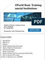 Asycuda World Training for Banks by Customs