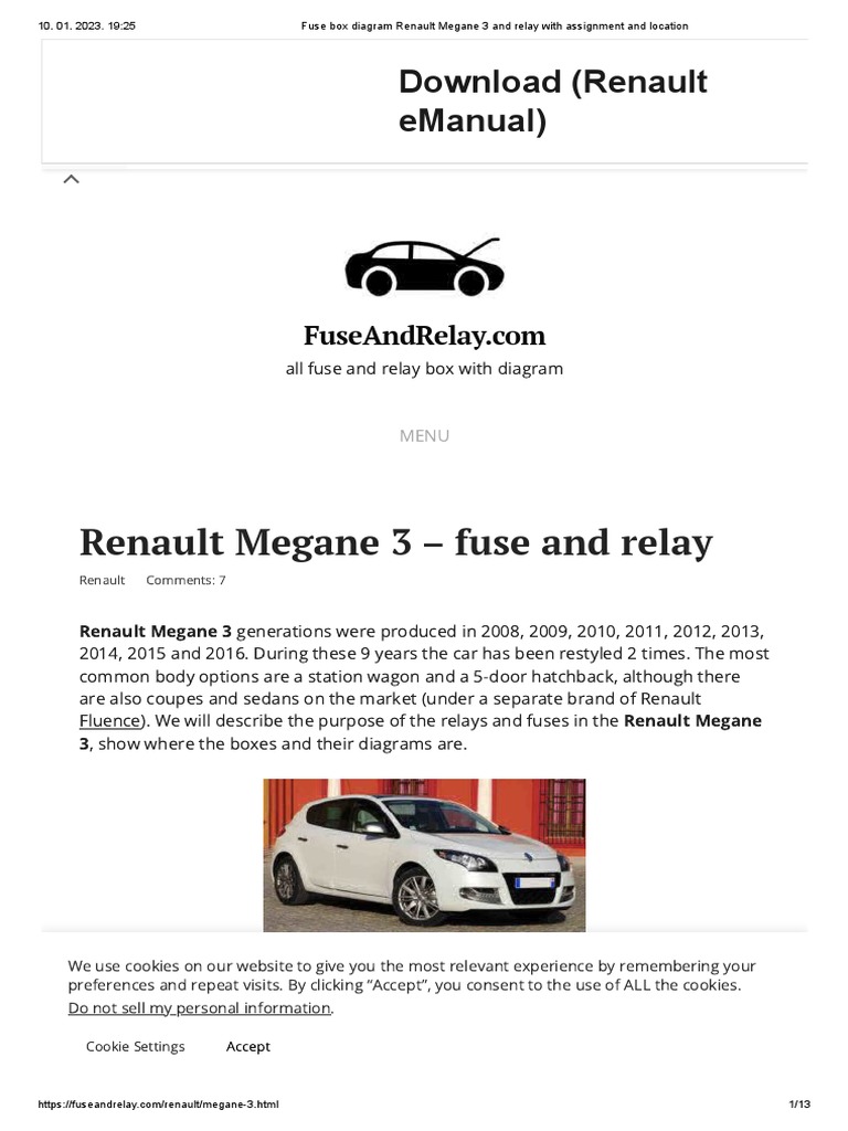 Osigurači Renault Megane 3 | PDF | Headlamp | Http Cookie