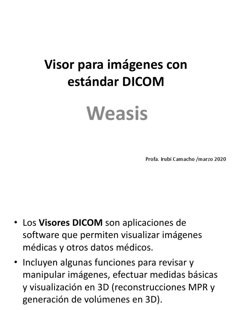Guía de Weasis para Visualizar DICOM | PDF | Archivo de computadora ...