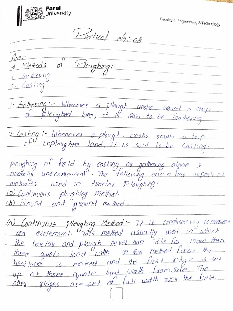 Methods of Ploughing | PDF