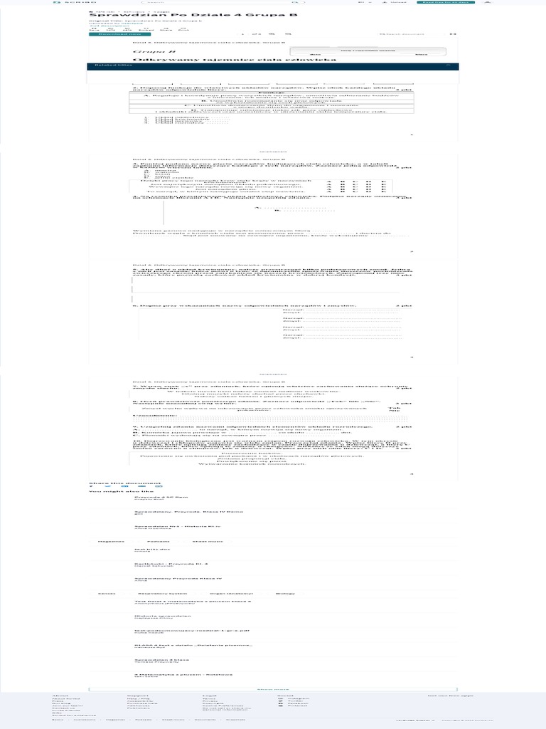 Wielokąty I Okręgi Sprawdzian Gimnazjum Sprawdzian Po Dziale 4 Grupa B - PDF | PDF