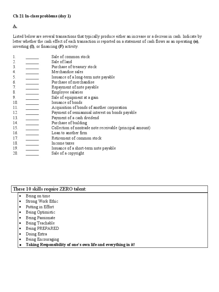 CH 21 in Class Exercises Day 1 | PDF | Securitization | Bonds (Finance)