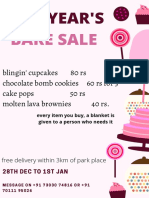 New Year's Bake Sale