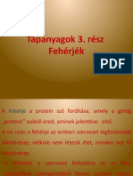 Tápanyagok Fehérjék 3. Rész