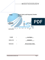 Fourier Series and Frequency Transfer Function