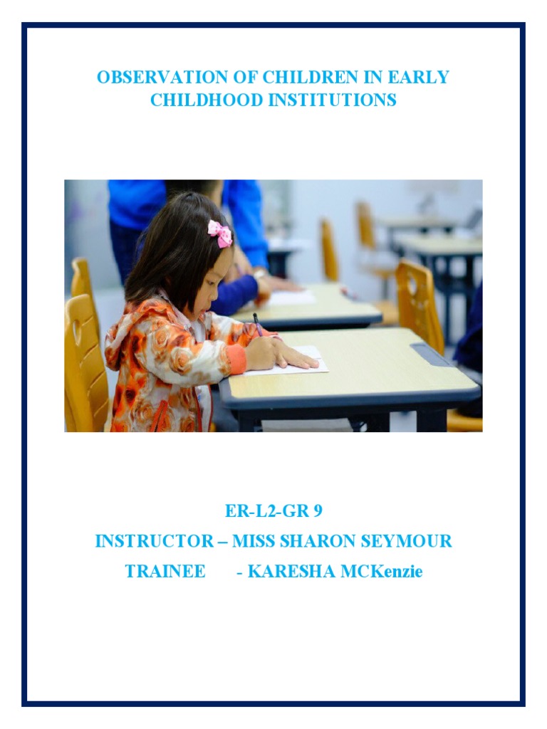 Child Observation Methods in Education | PDF | Early Childhood ...