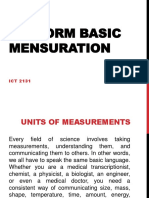 Perform Basic Mensuration (m3