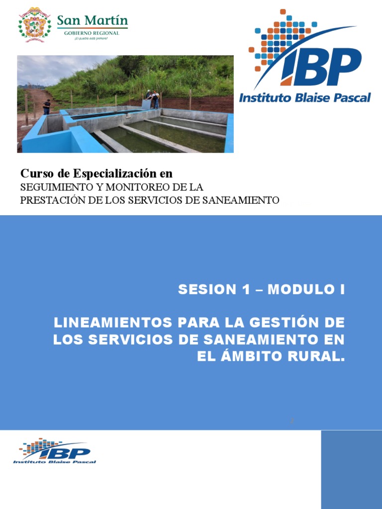Sesion 1 - Modulo 1 | PDF | Agua | Saneamiento