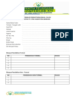 Formulir Pendaftaran Bakal Calon Ketua Ipnu