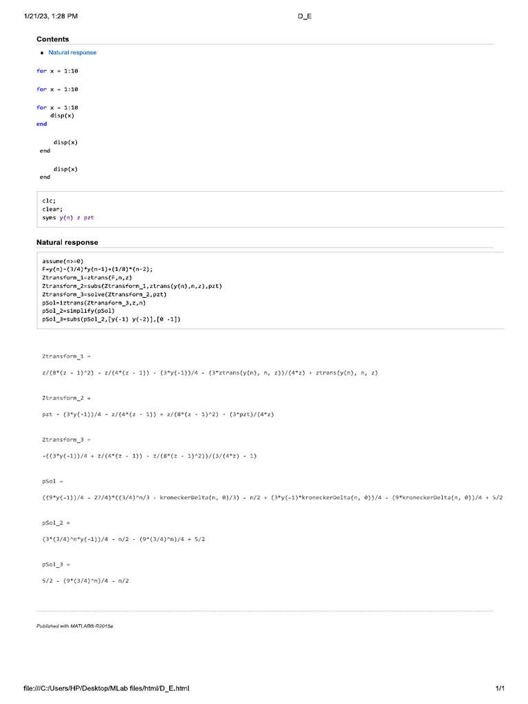 Difference Equation Pdf
