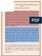 Interpretation of Statutes and Principles of Legislation DONE 1 6sem