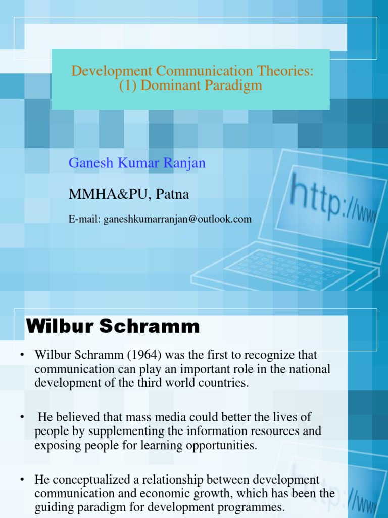 MJMC 4 SEM PAPER 403 (4) Development Communication Theories | PDF ...