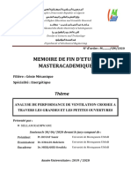 Analyse de Performance de Ventilation Croisee A Travers Les Grandes Et Les Petites Ouvertures