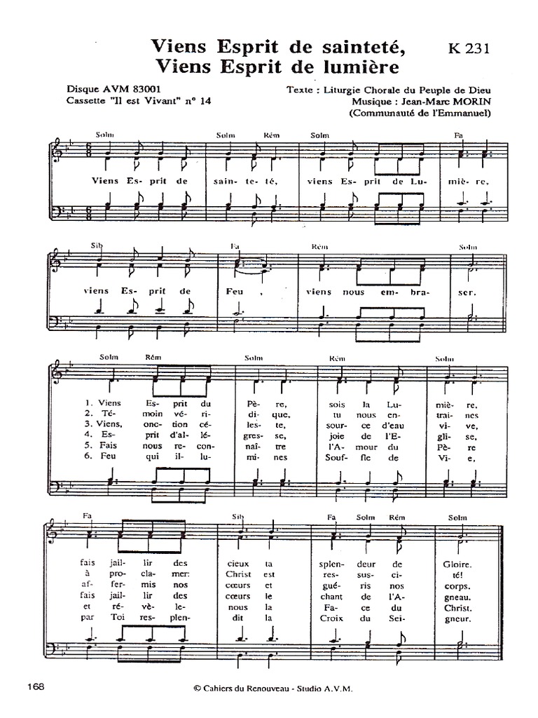 Viens Esprit de Sainteté PDF