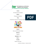 Pensamiento Variacional y Pensamiento Algebraico