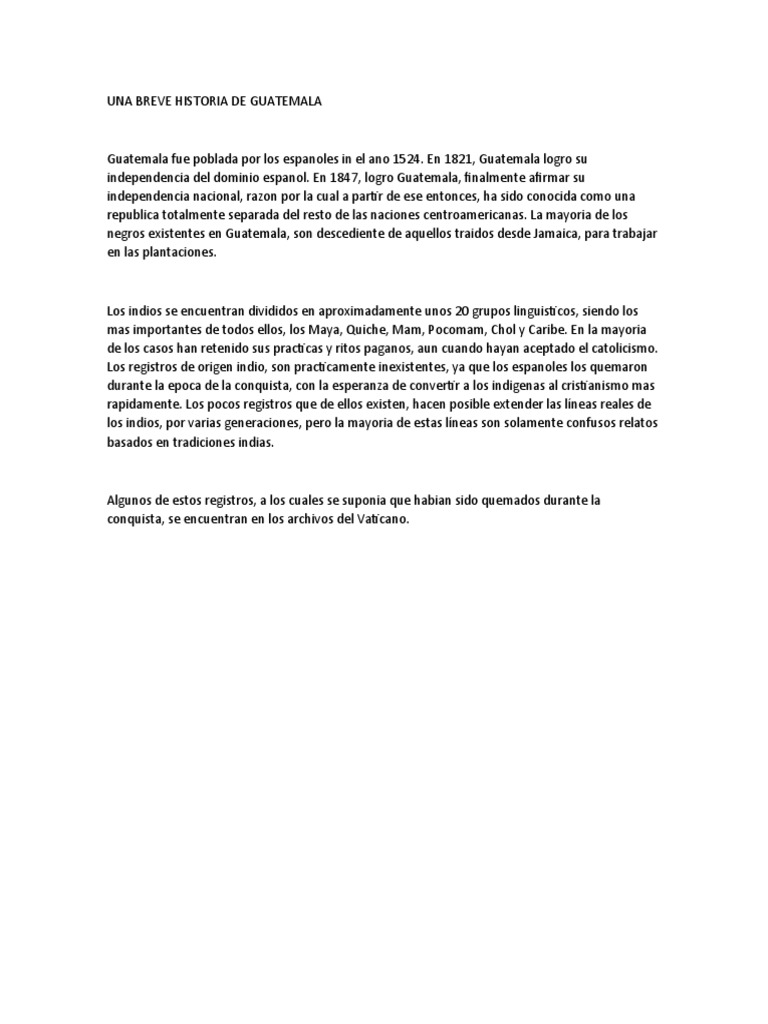 Historia de Guatemala PDF