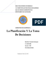 La Planificación Y La Toma de Decisiones