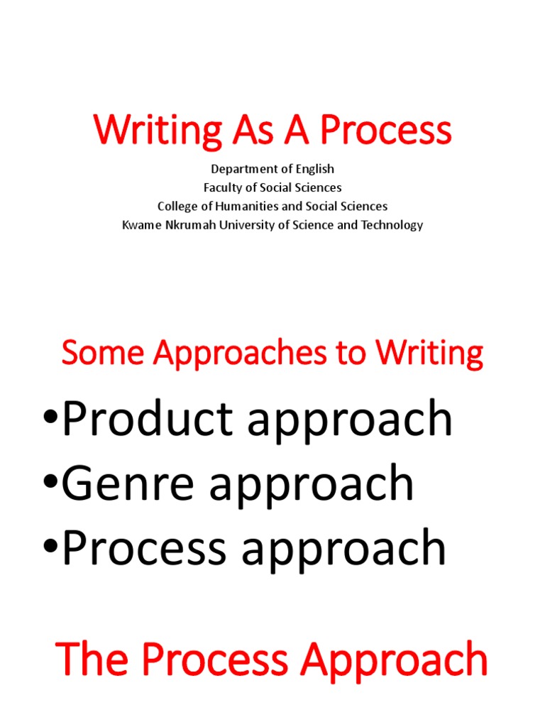 Writing As A Process
