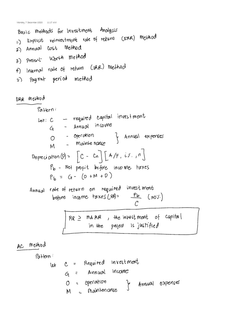 Basic methods of investment pdf