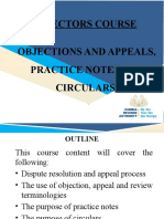 Inspectors Course - Objections and Appeals Final