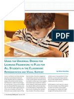 Using The Universal Design For Learning Framework To Plan For All Students in The Classroom: Representation and Visual Support