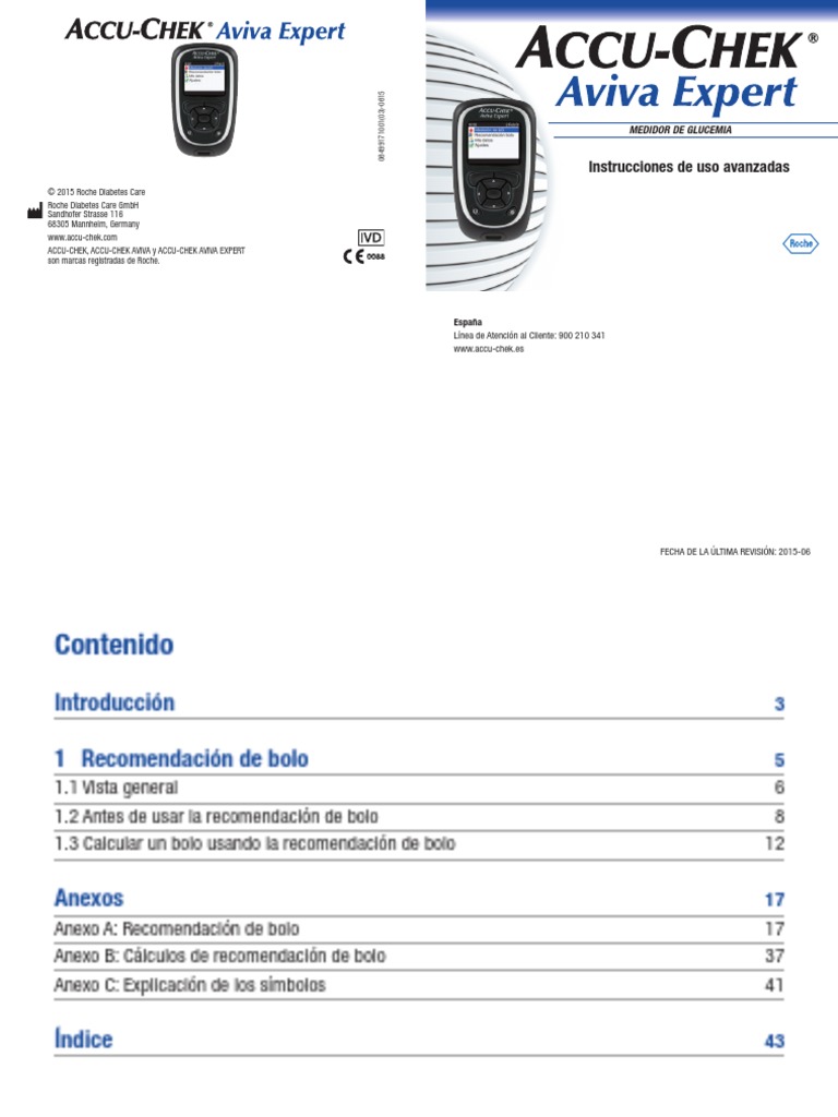 Manual Avanzado AccuChek Aviva Expert 0 PDF Medicina CLINICA