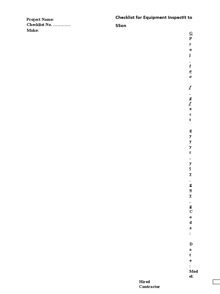 Electrical Pump/Motor Inspection Checklist | PDF | Components ...