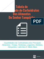 Listadequantidadedecarboidratosdos Alimentos BONUS