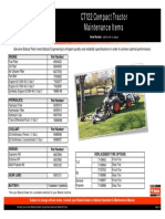 ct122 Maintenance Chart