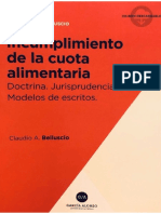 Incumplimiento de La Cuota Alimentaria. 2021. Claudio Belluscio