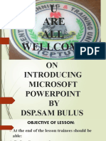 Lecture Note On Introducting Microsoft Power Piont