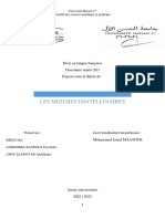 Les Mesures Disciplinaires