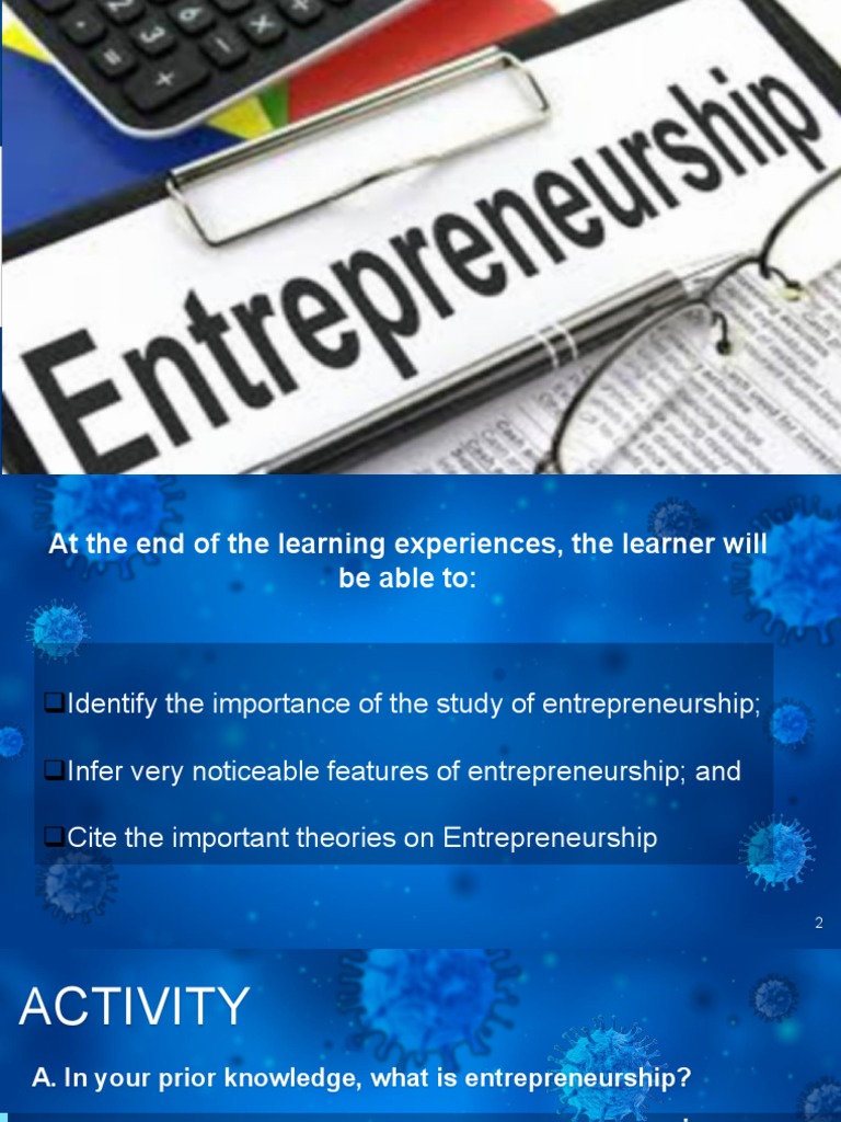 Lesson 1 - Introduction To Entrepreneurship | PDF | Entrepreneurship ...