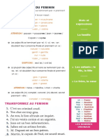 Le Formation Du Féminin