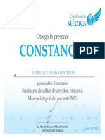 Constancia.  SEMINARIO