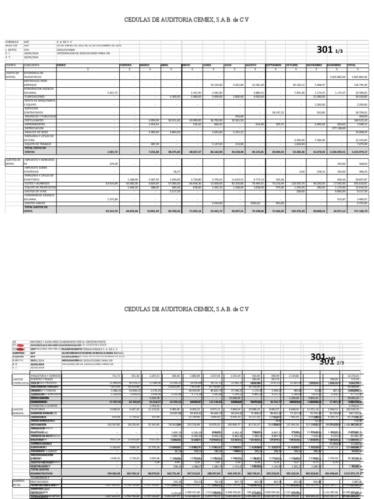 Cedulas Cemex | PDF | Economias | Negocios económicos
