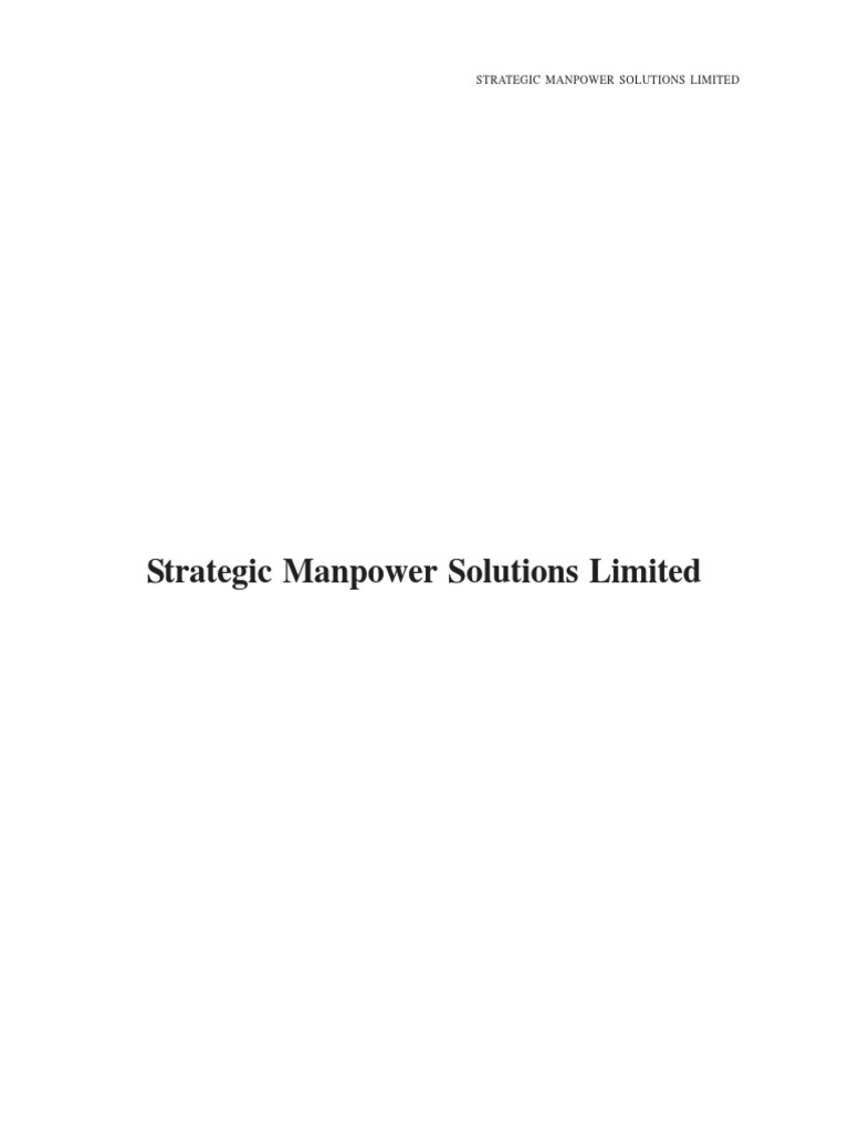 Strategic Manpower Solutions Limited Download Free PDF Audit