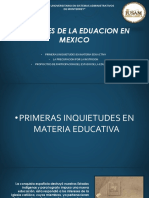 Origenes de La Eduacion en Mexico