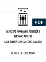 Capacidad Maxima Del Ascensor 3 Personas Adultas