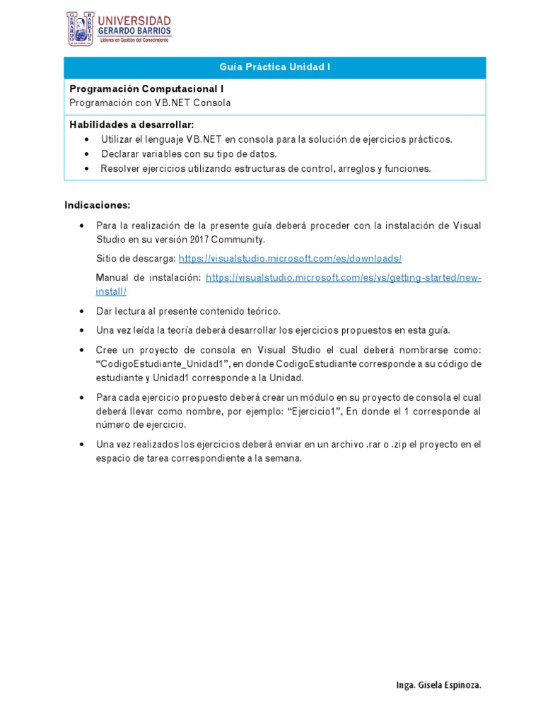 Guía de Programación en VB.NET Console | PDF | Interfaz de línea de ...