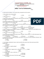 3rd MONTHLY TEST IN Math