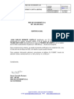 Carta Laboral Bernate Castillo Juan Carlos 11323524